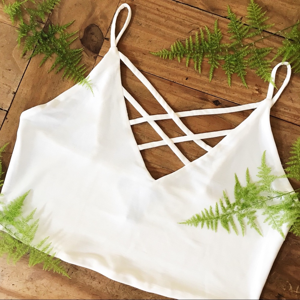 White Strappy Crop Top